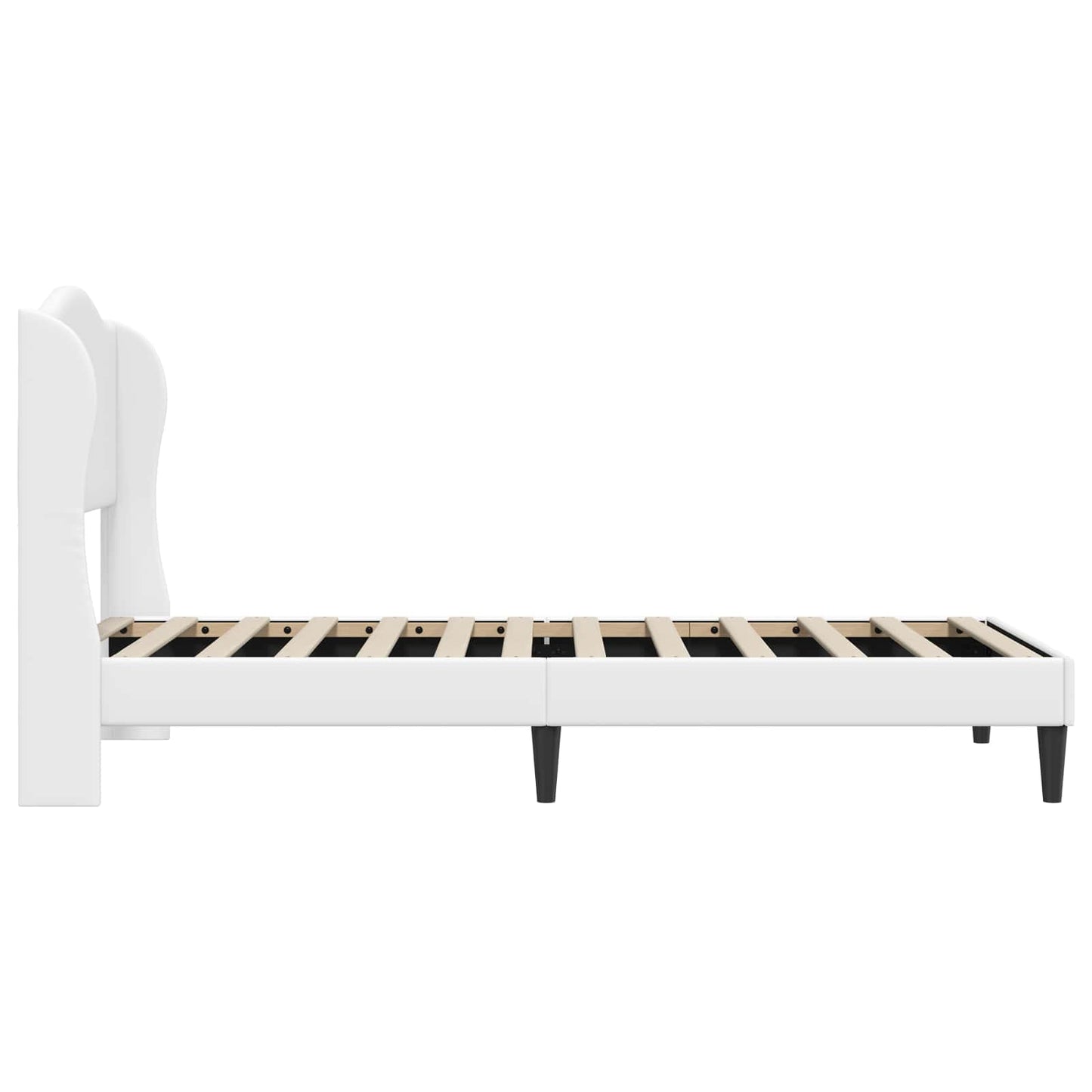 Struttura del letto con testiera Bianco 100 x 200 cm Similpelle | homemem39