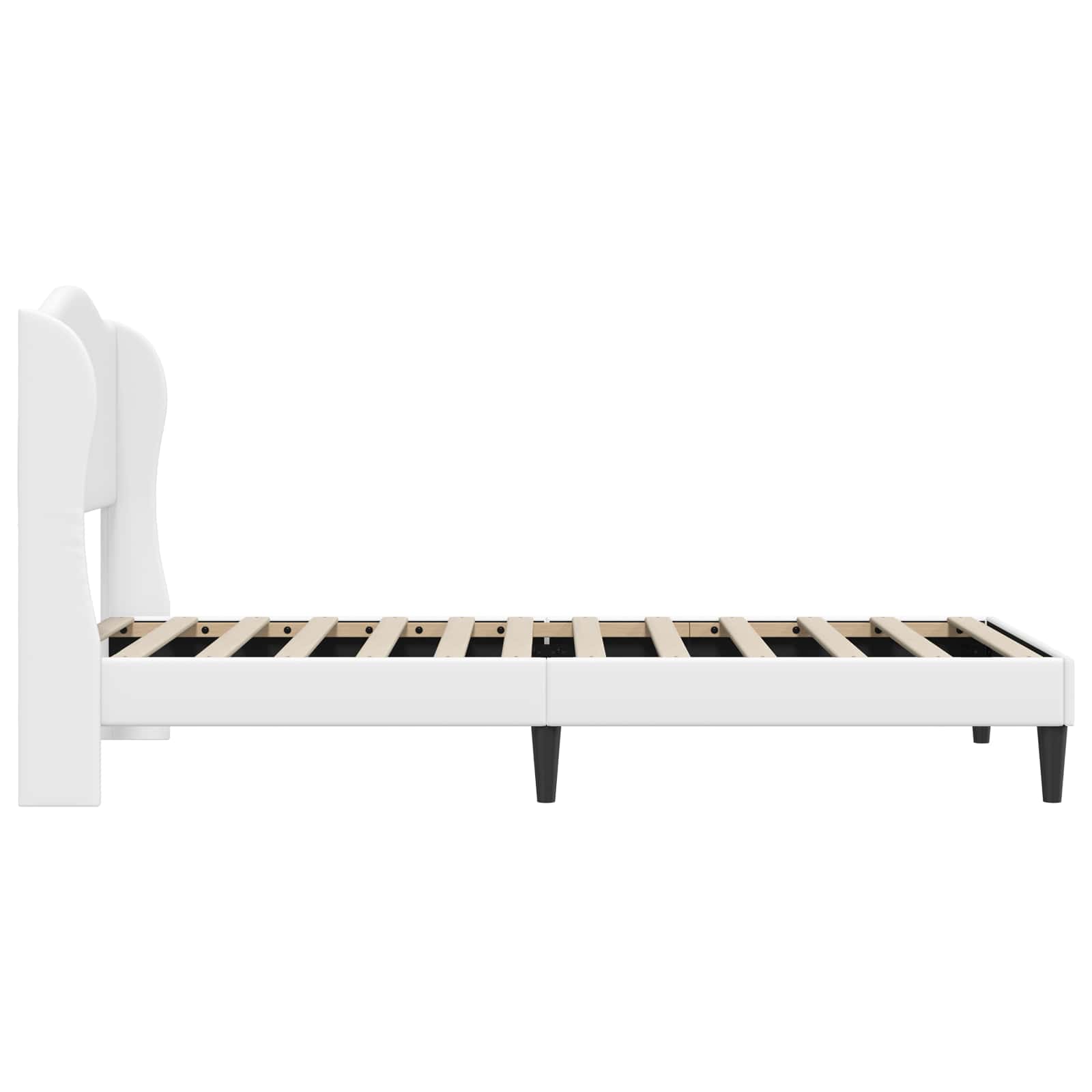 Struttura del letto con testiera Bianco 100 x 200 cm Similpelle | homemem39