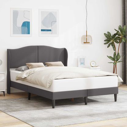 Struttura del letto con testiera Grigio 120 x 190 cm Similpelle | homemem39