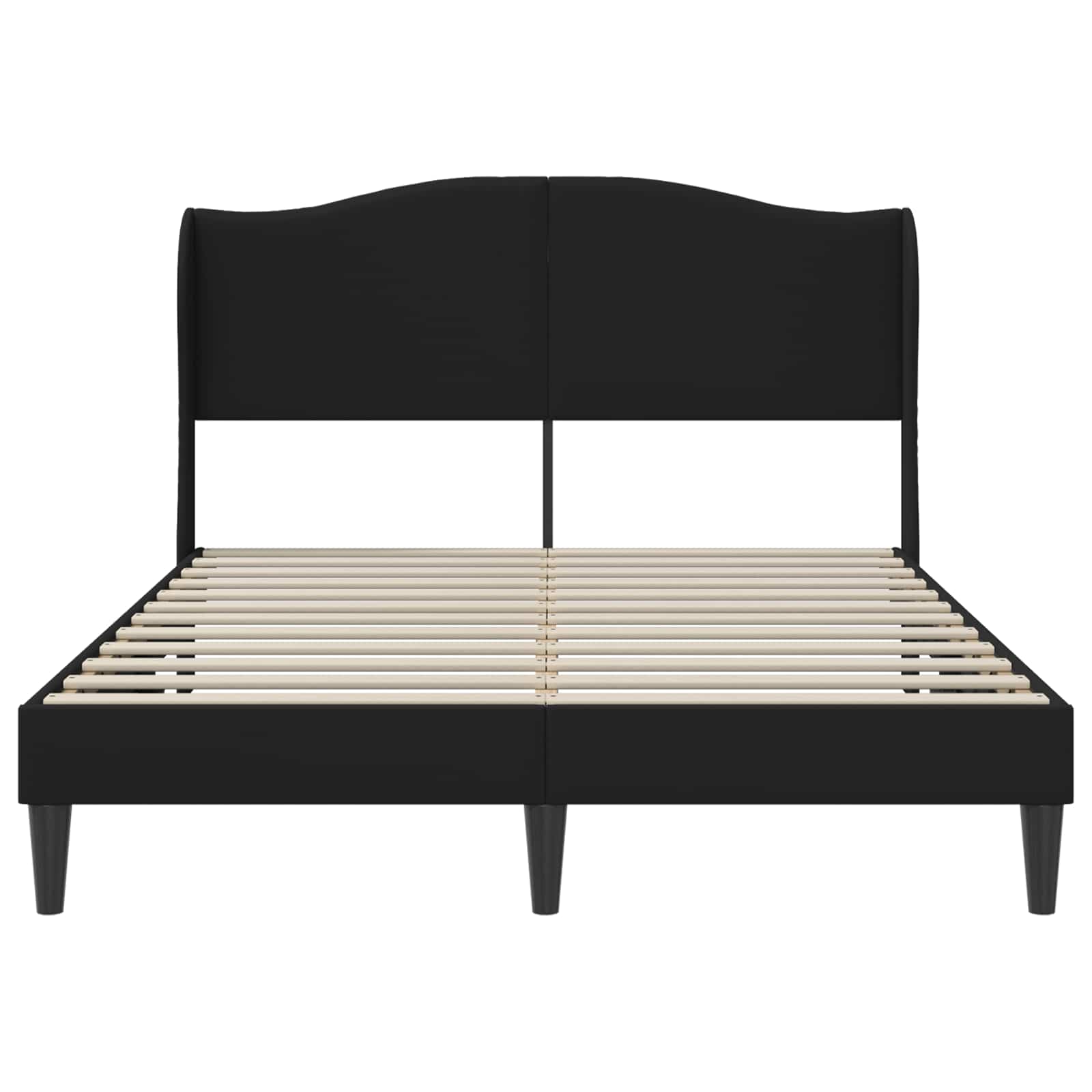 Struttura del letto con testiera Nero 120 x 190 cm Similpelle | homemem39