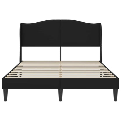 Struttura del letto con testiera Nero 140 x 190 cm Similpelle | homemem39