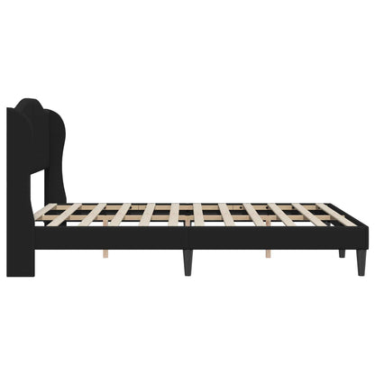 Struttura del letto con testiera Nero 140 x 190 cm Similpelle | homemem39