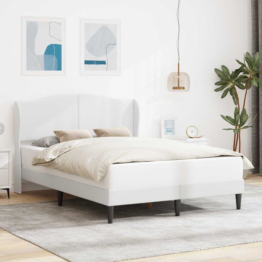 Struttura del letto con testiera Bianco 140 x 190 cm Similpelle
