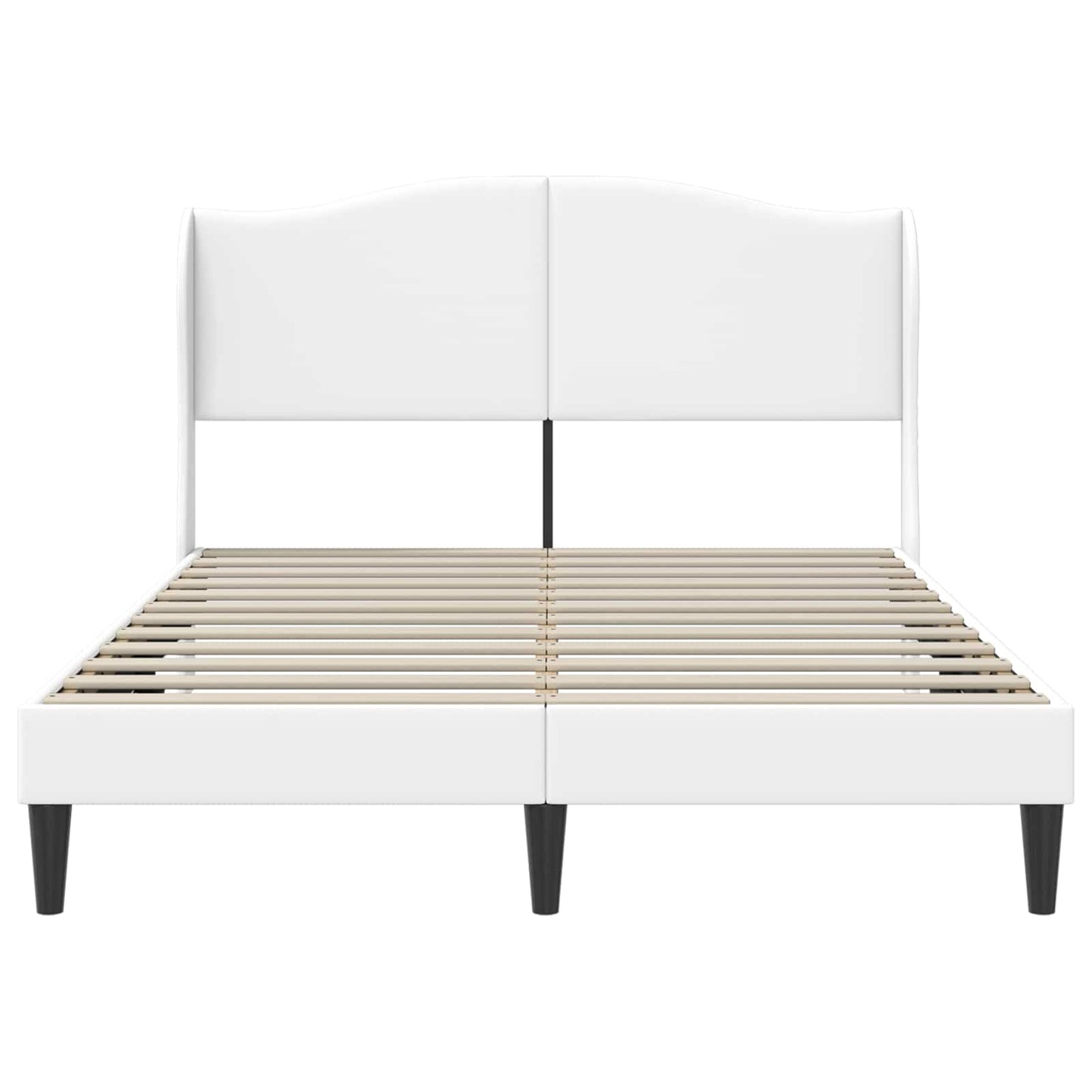 Struttura del letto con testiera Bianco 140 x 190 cm Similpelle | homemem39
