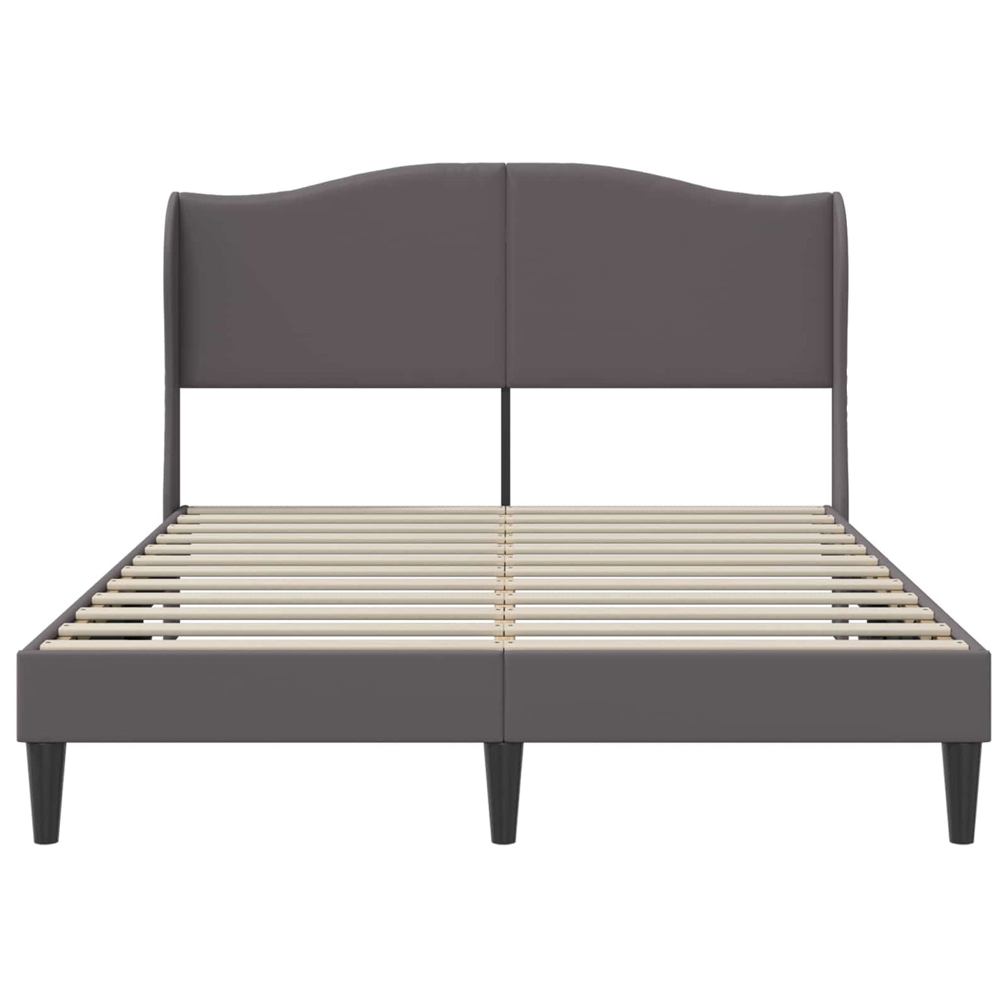 Struttura del letto con testiera Grigio 140 x 200 cm Similpelle | homemem39