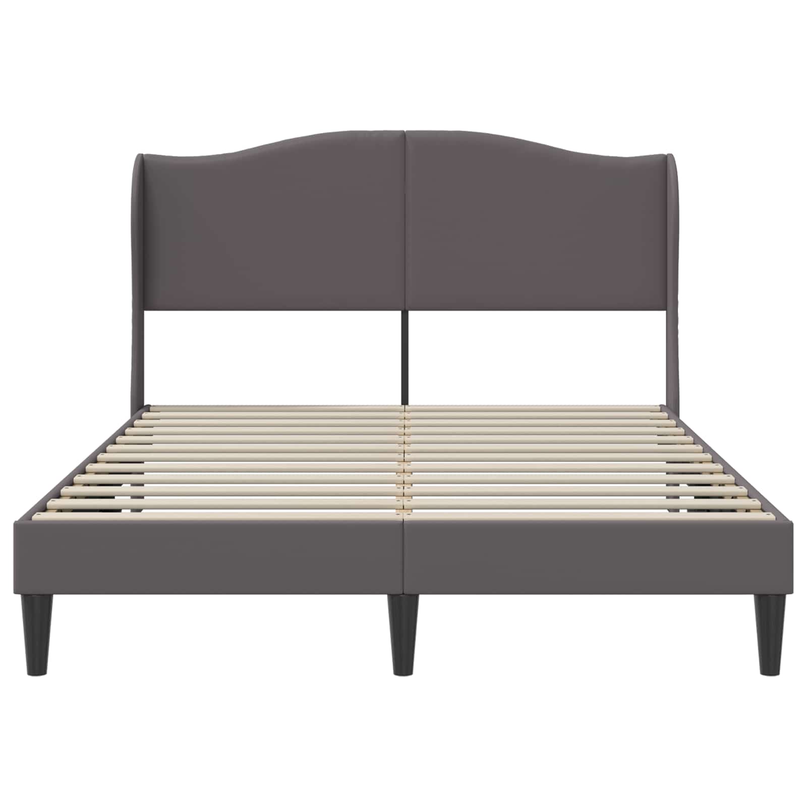 Struttura del letto con testiera Grigio 140 x 200 cm Similpelle | homemem39
