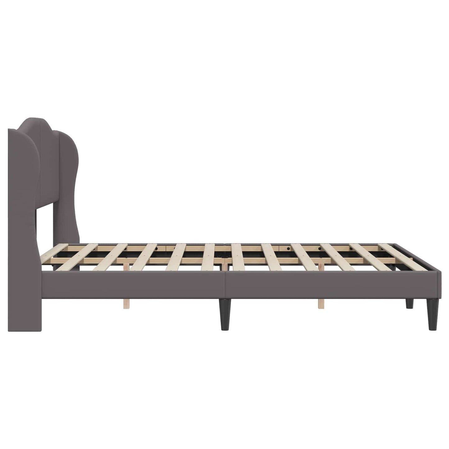 Struttura del letto con testiera Grigio 140 x 200 cm Similpelle | homemem39
