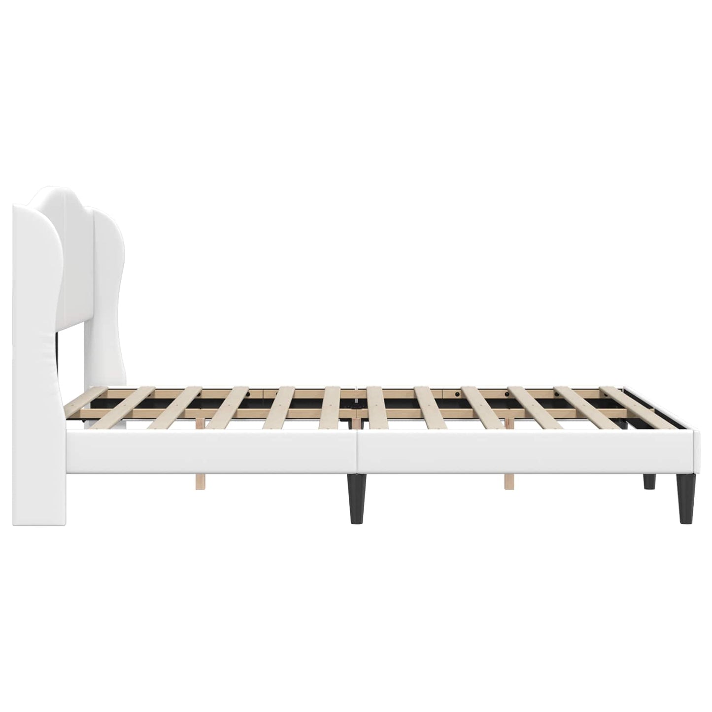 Struttura del letto con testiera Bianco 140 x 200 cm Similpelle | homemem39