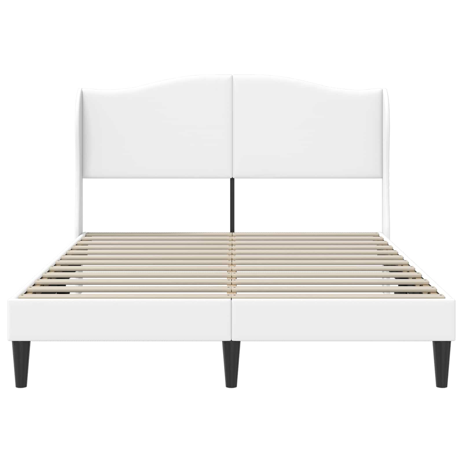 Struttura del letto con testiera Bianco 160 x 200 cm Similpelle | homemem39