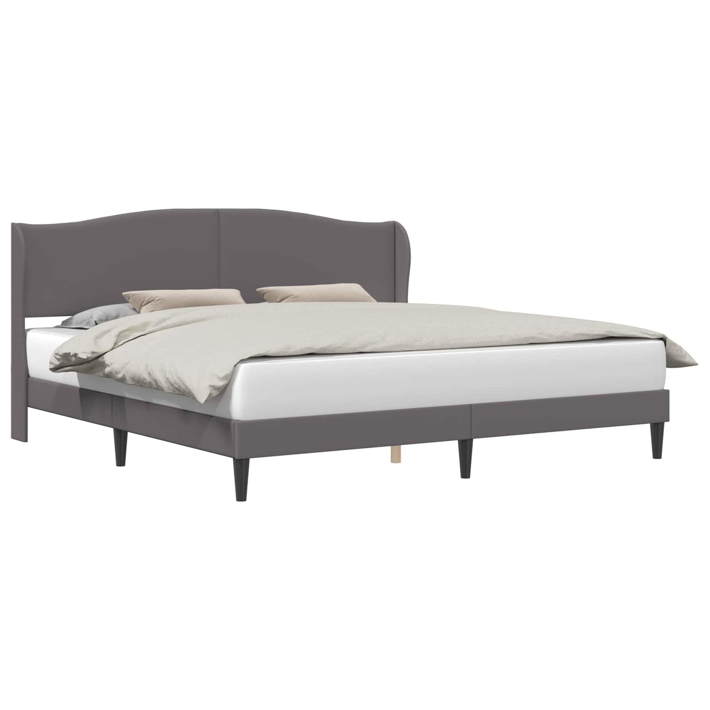 Struttura del letto con testiera Grigio 180 x 200 cm Similpelle | homemem39
