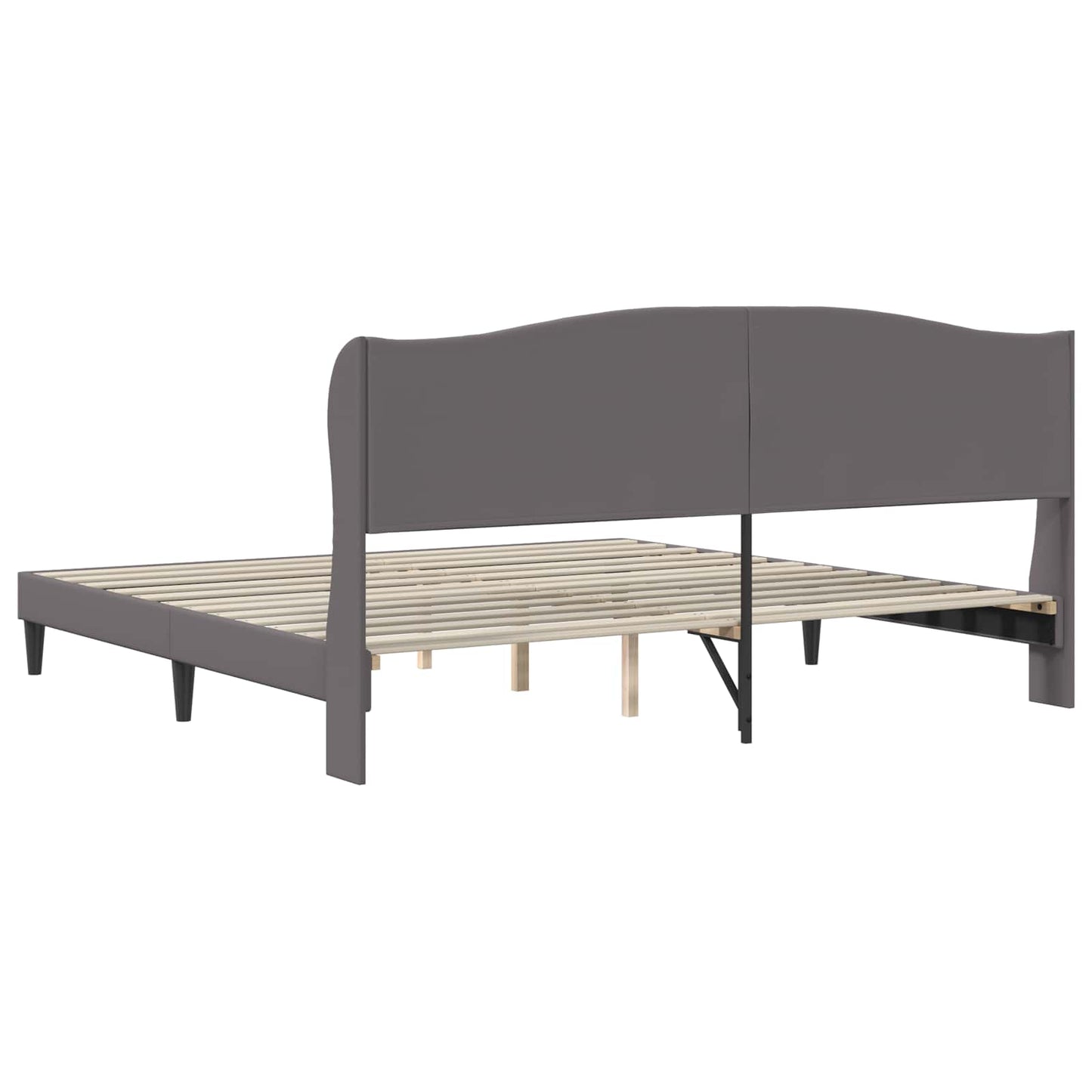 Struttura del letto con testiera Grigio 180 x 200 cm Similpelle | homemem39