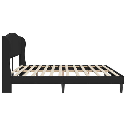 Struttura del letto con testiera Nero 180 x 200 cm Similpelle | homemem39