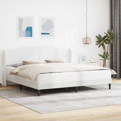 Struttura del letto con testiera Bianco 180 x 200 cm Similpelle | homemem39