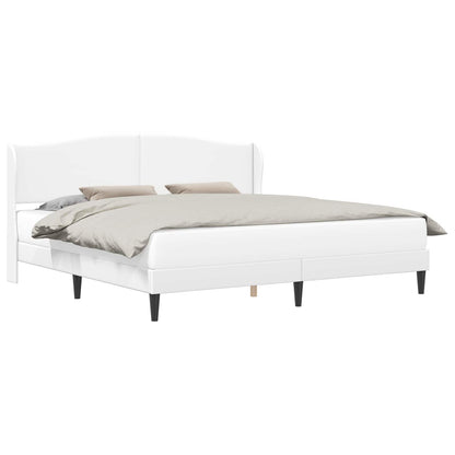 Struttura del letto con testiera Bianco 180 x 200 cm Similpelle | homemem39
