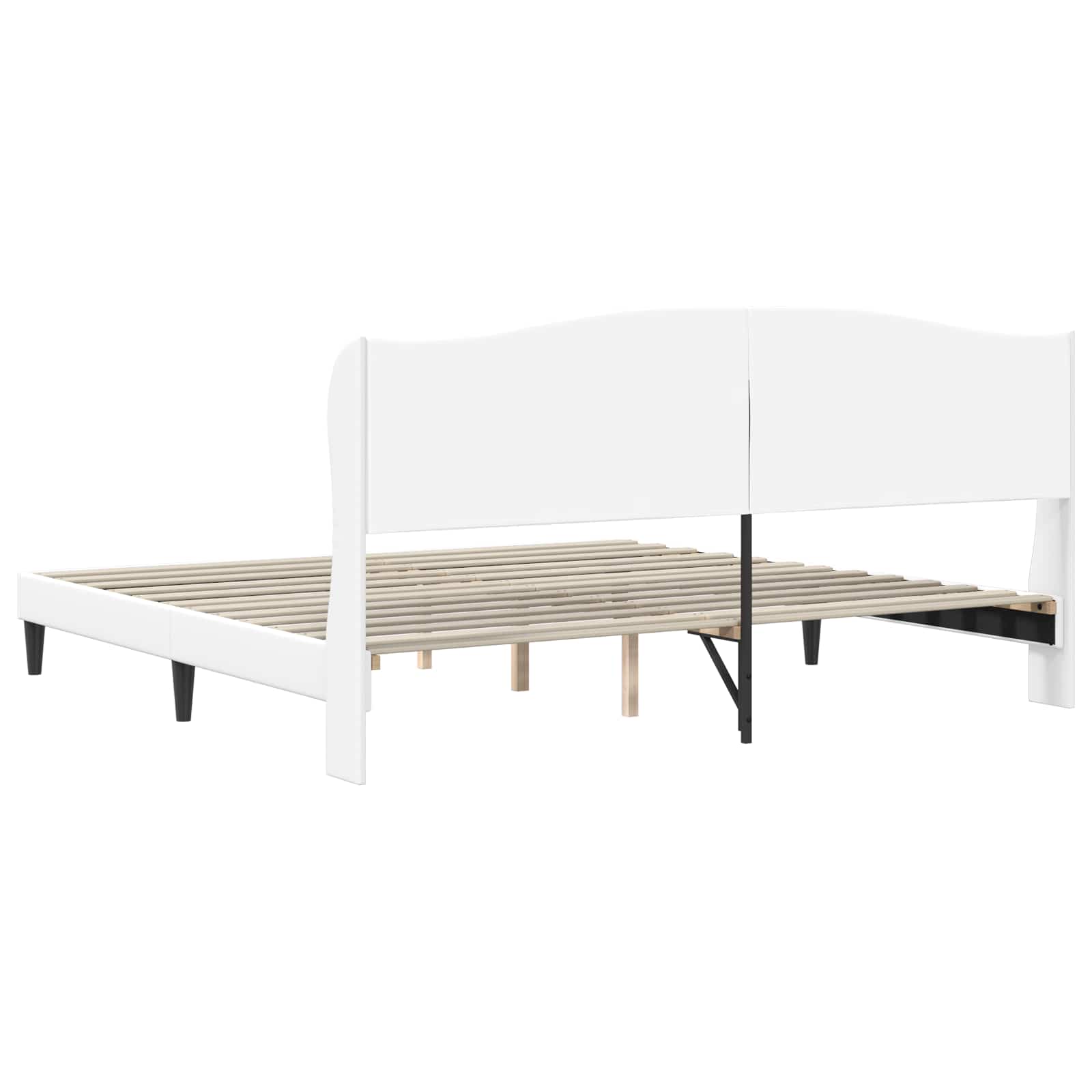 Struttura del letto con testiera Bianco 180 x 200 cm Similpelle | homemem39