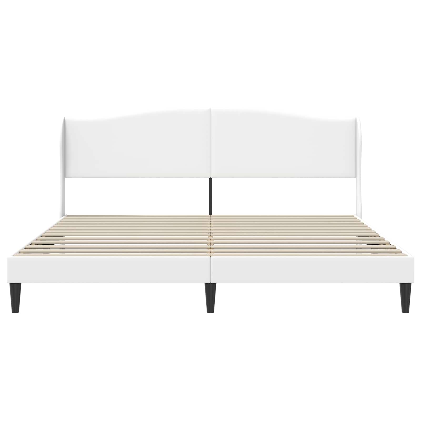 Struttura del letto con testiera Bianco 180 x 200 cm Similpelle | homemem39