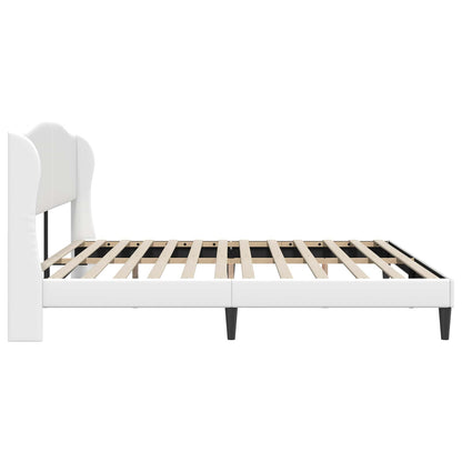 Struttura del letto con testiera Bianco 180 x 200 cm Similpelle | homemem39