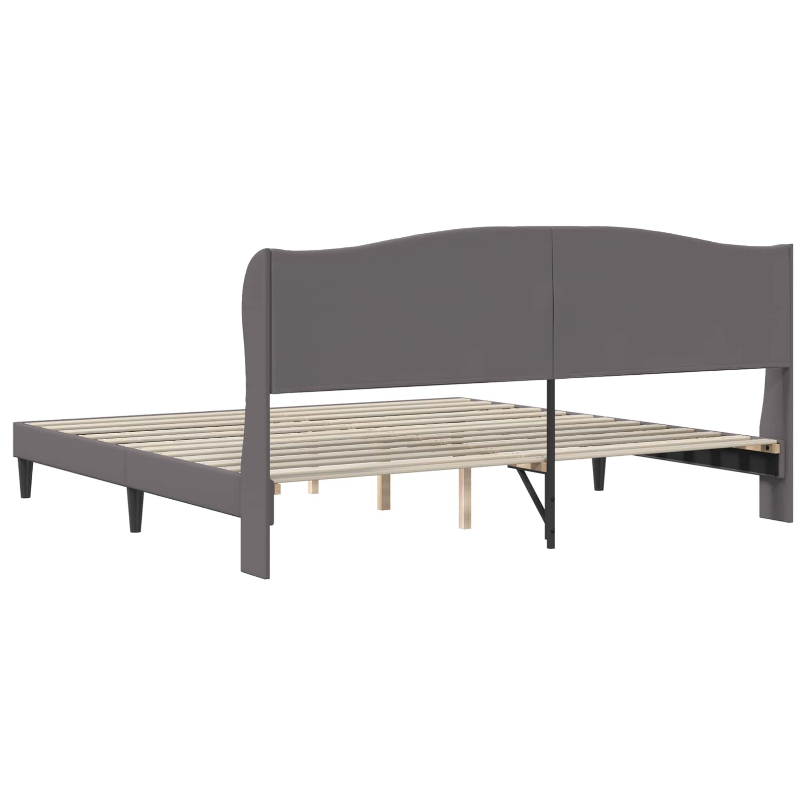 Struttura del letto con testiera Grigio 200 x 200 cm Similpelle | homemem39