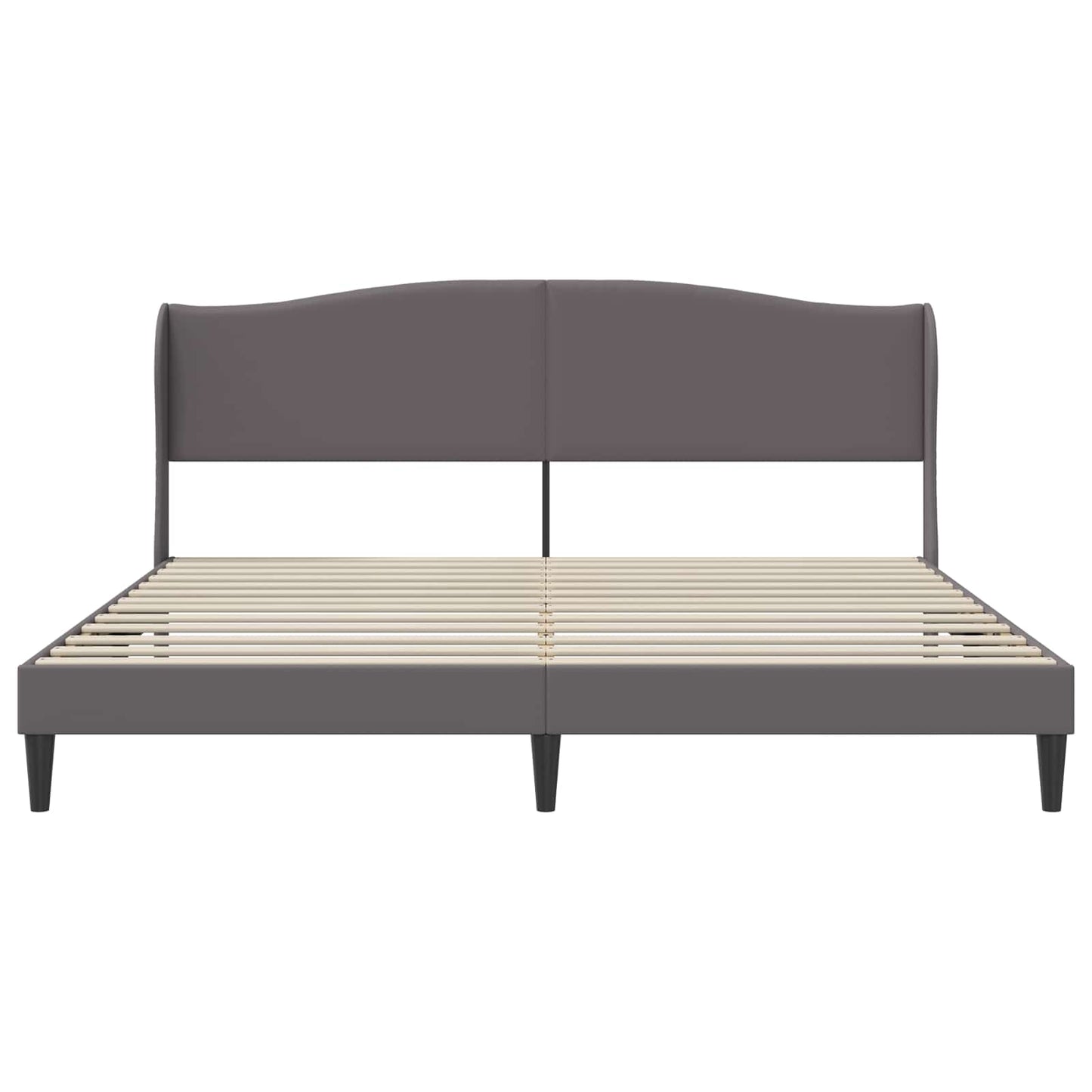 Struttura del letto con testiera Grigio 200 x 200 cm Similpelle | homemem39