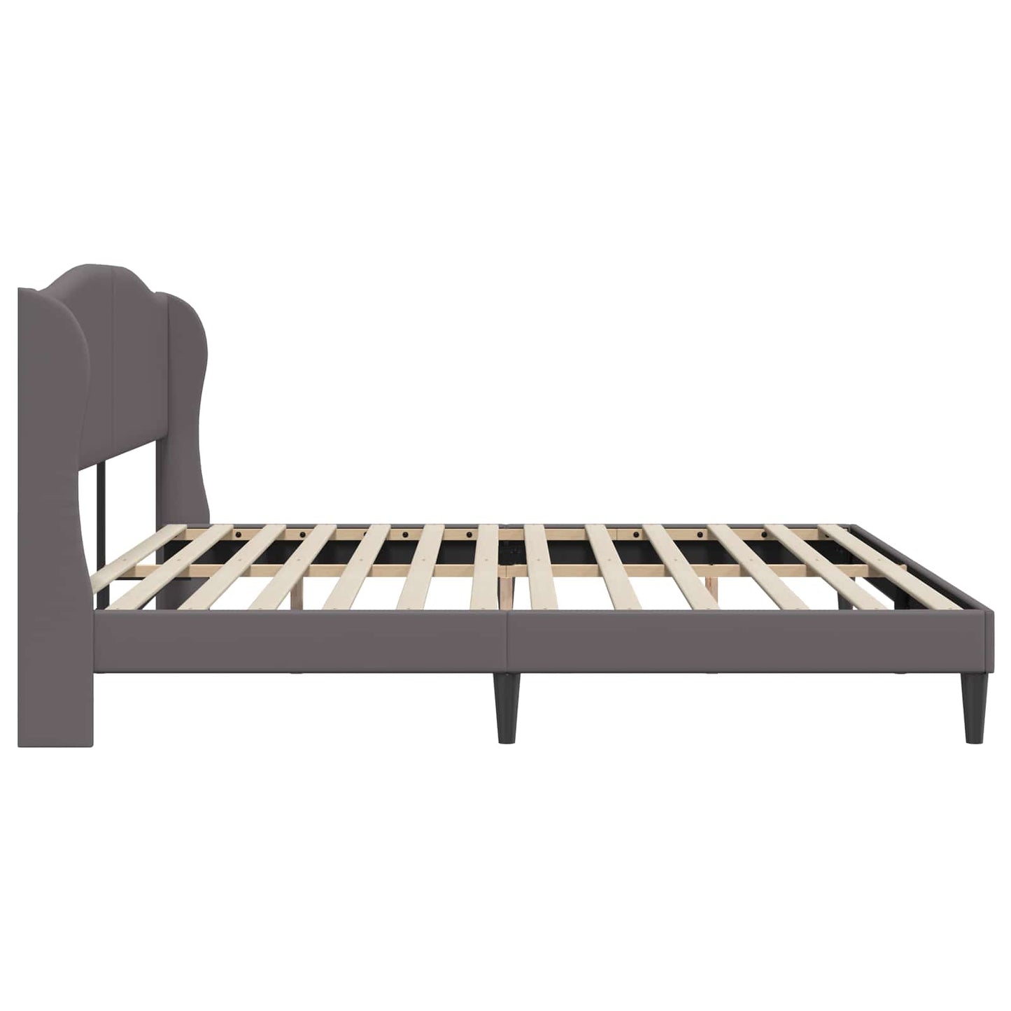 Struttura del letto con testiera Grigio 200 x 200 cm Similpelle | homemem39