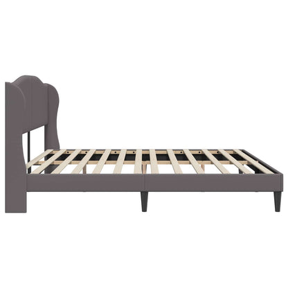 Struttura del letto con testiera Grigio 200 x 200 cm Similpelle | homemem39