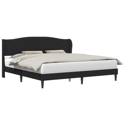 Struttura del letto con testiera Nero 200 x 200 cm Similpelle | homemem39