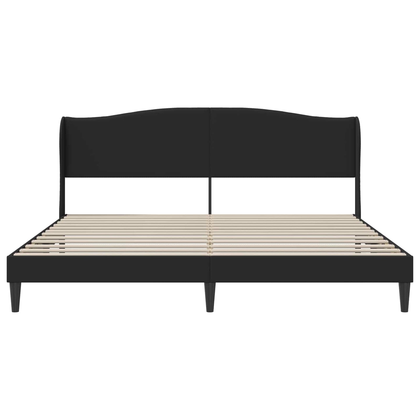 Struttura del letto con testiera Nero 200 x 200 cm Similpelle | homemem39