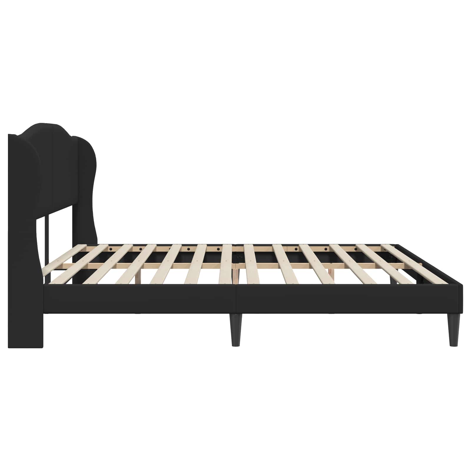 Struttura del letto con testiera Nero 200 x 200 cm Similpelle | homemem39