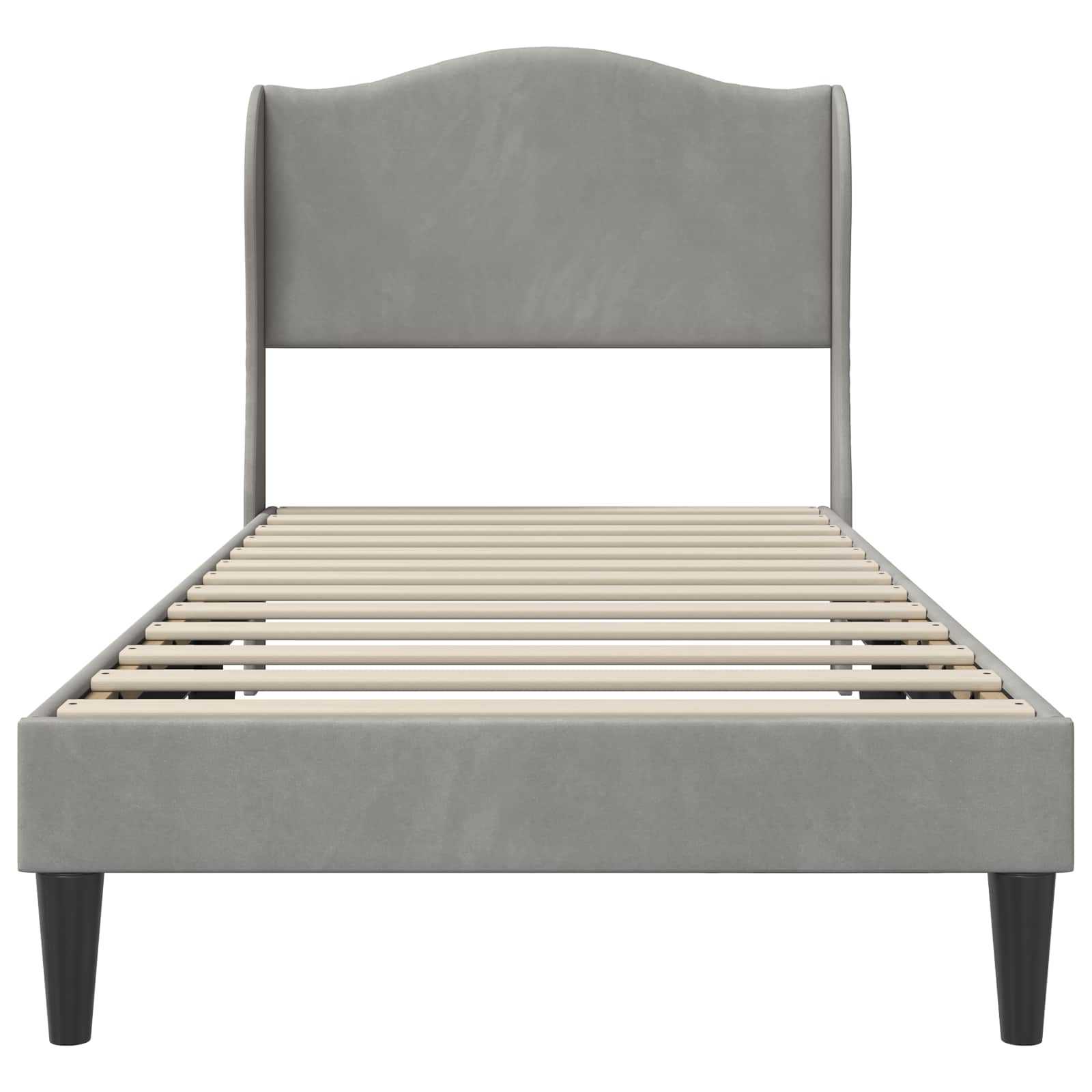 Struttura del letto Grigio Chiaro 80 x 200 cm Velluto | homemem39