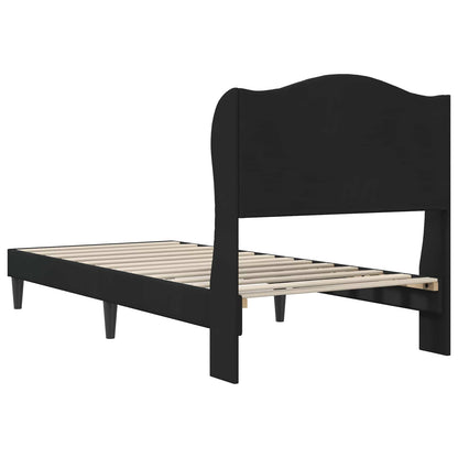 Struttura del letto con testiera Nero 80 x 200 cm Velluto | homemem39