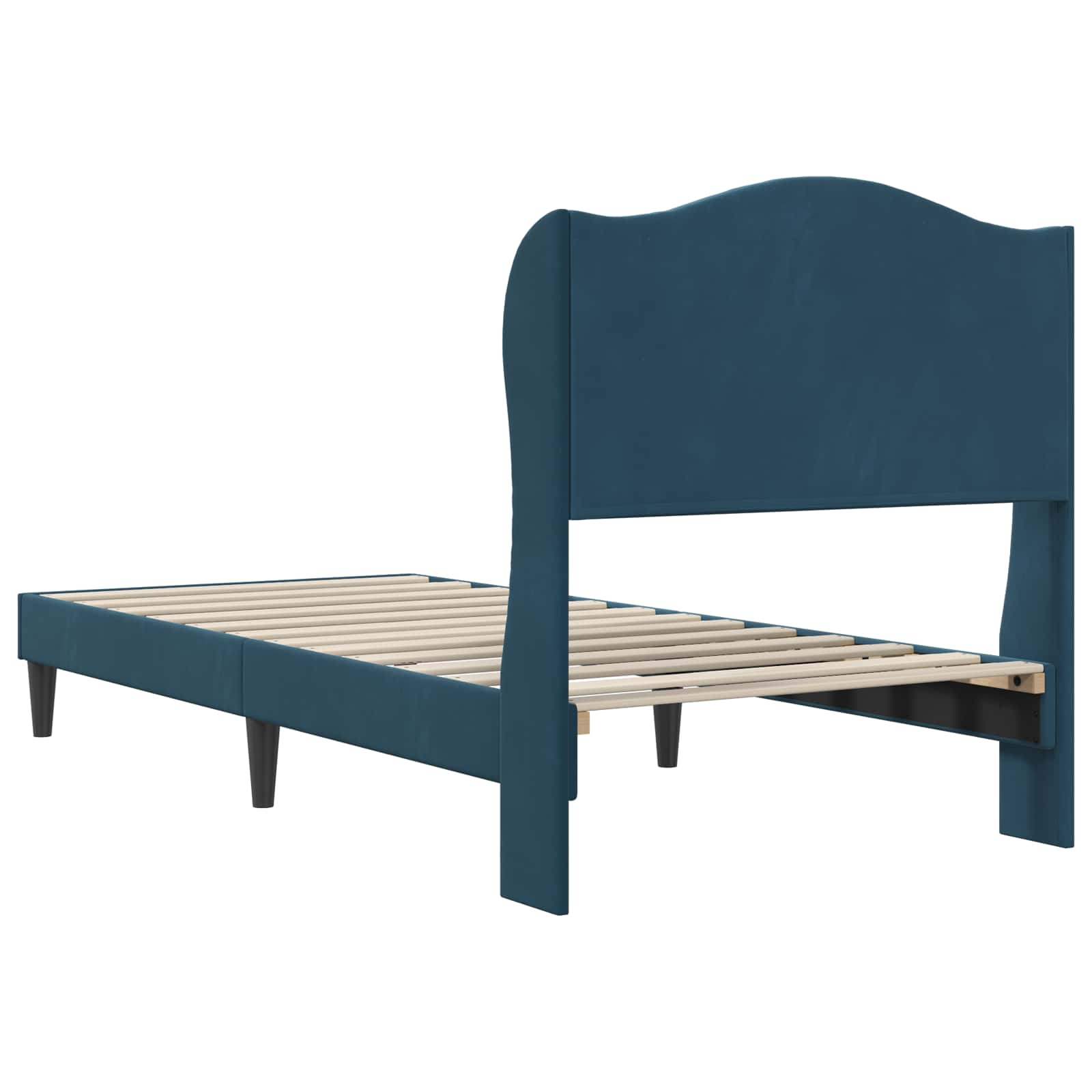 Struttura del letto con testiera Blu 80 x 200 cm Velluto | homemem39