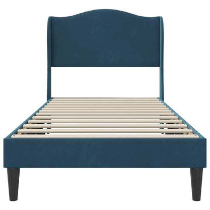 Struttura del letto con testiera Blu 80 x 200 cm Velluto | homemem39