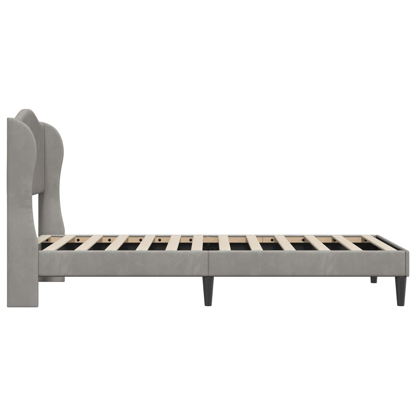 Struttura del letto Grigio Chiaro 90 x 190 cm Velluto | homemem39