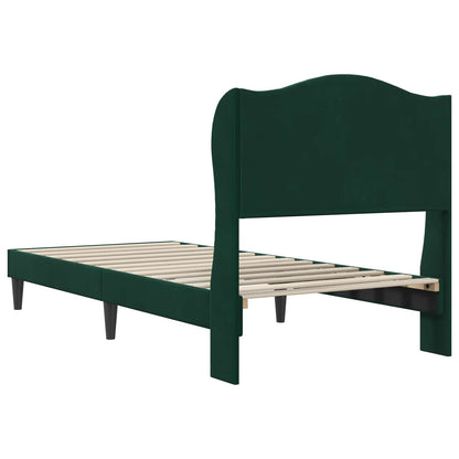 Struttura del letto Verde Scuro 90 x 190 cm Velluto | homemem39