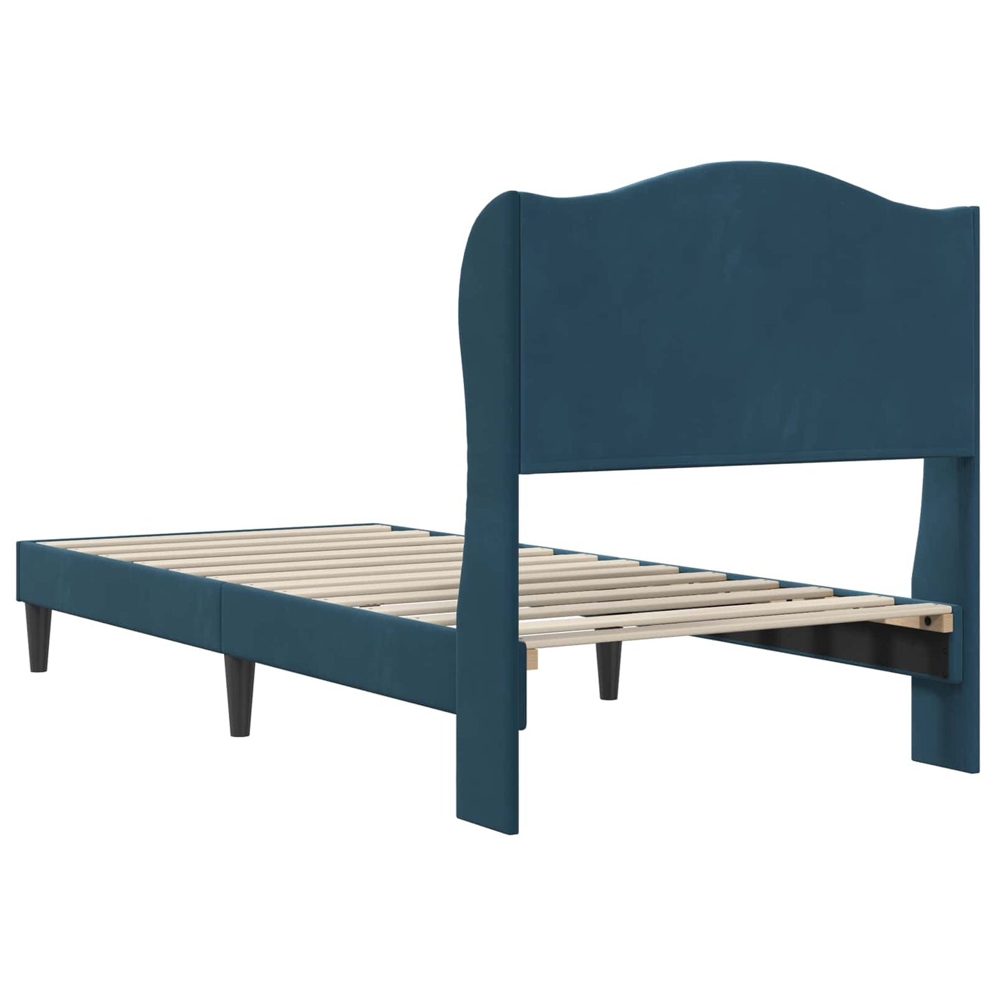 Struttura del letto con testiera Blu 90 x 190 cm Velluto | homemem39