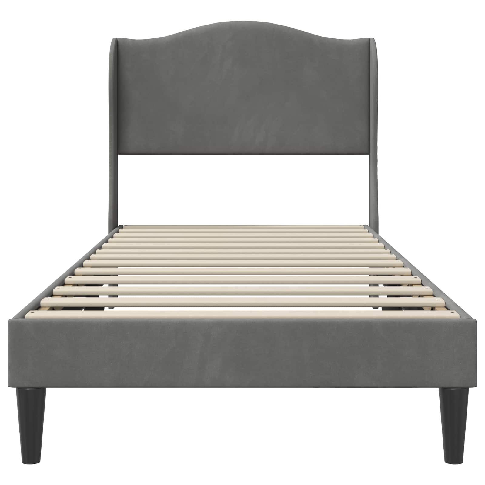 Struttura del letto Grigio Scuro 90 x 200 cm Velluto | homemem39
