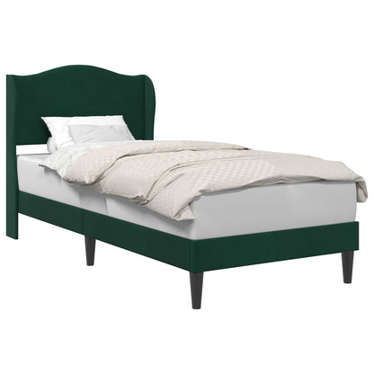 Struttura del letto Verde Scuro 90 x 200 cm Velluto | homemem39
