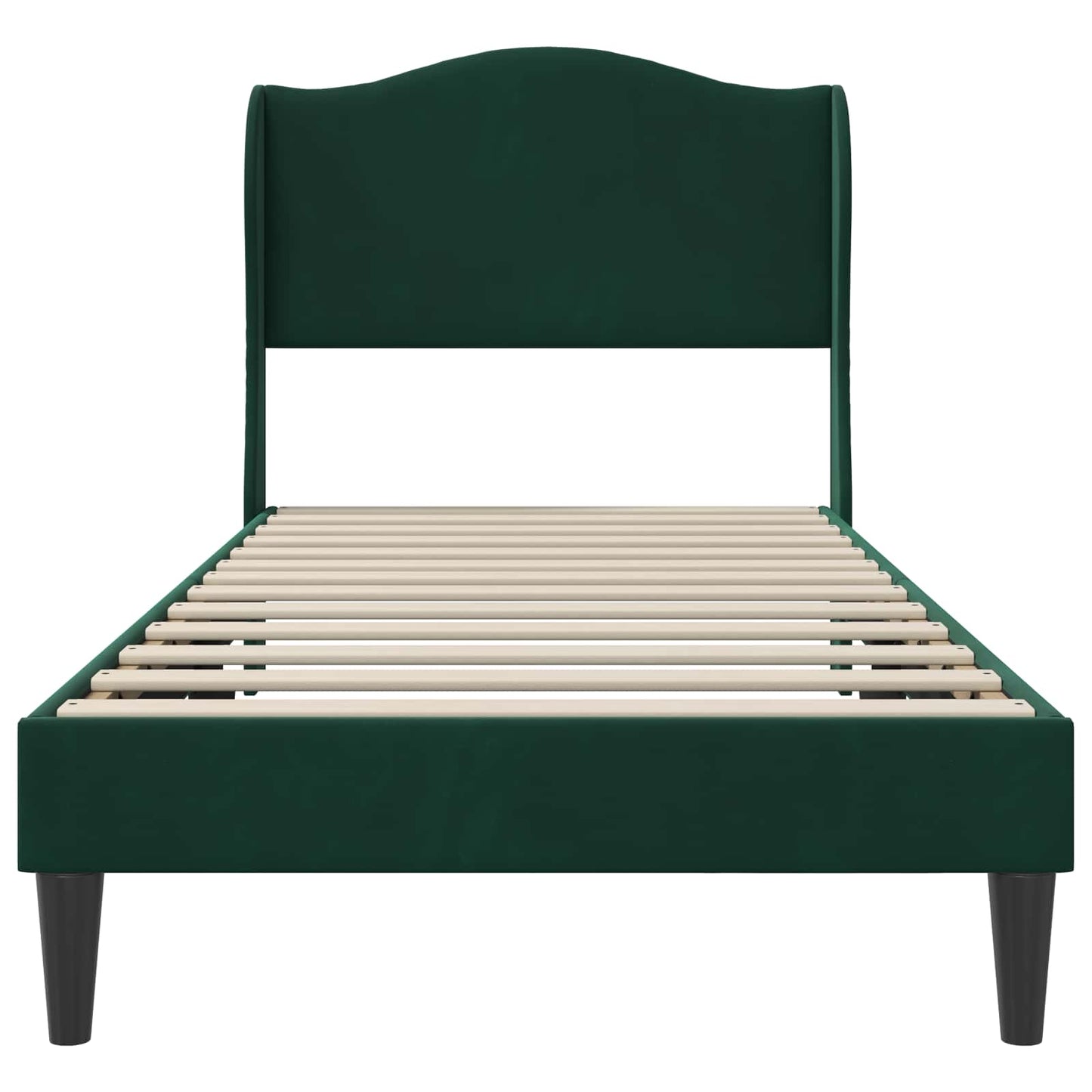 Struttura del letto Verde Scuro 90 x 200 cm Velluto | homemem39