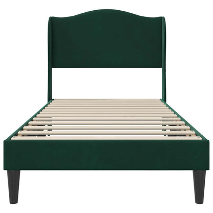 Struttura del letto Verde Scuro 90 x 200 cm Velluto | homemem39
