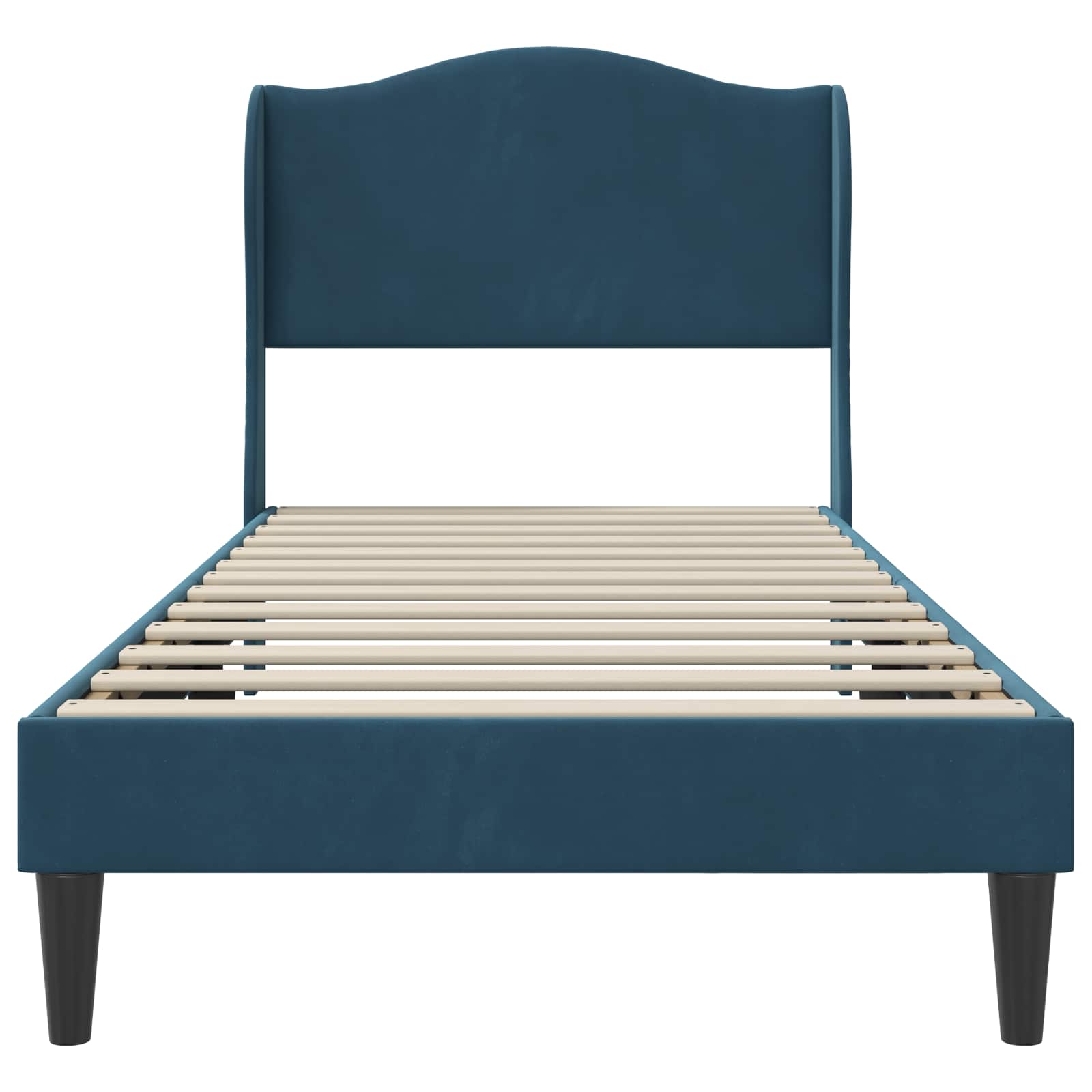 Struttura del letto con testiera Blu 90 x 200 cm Velluto | homemem39