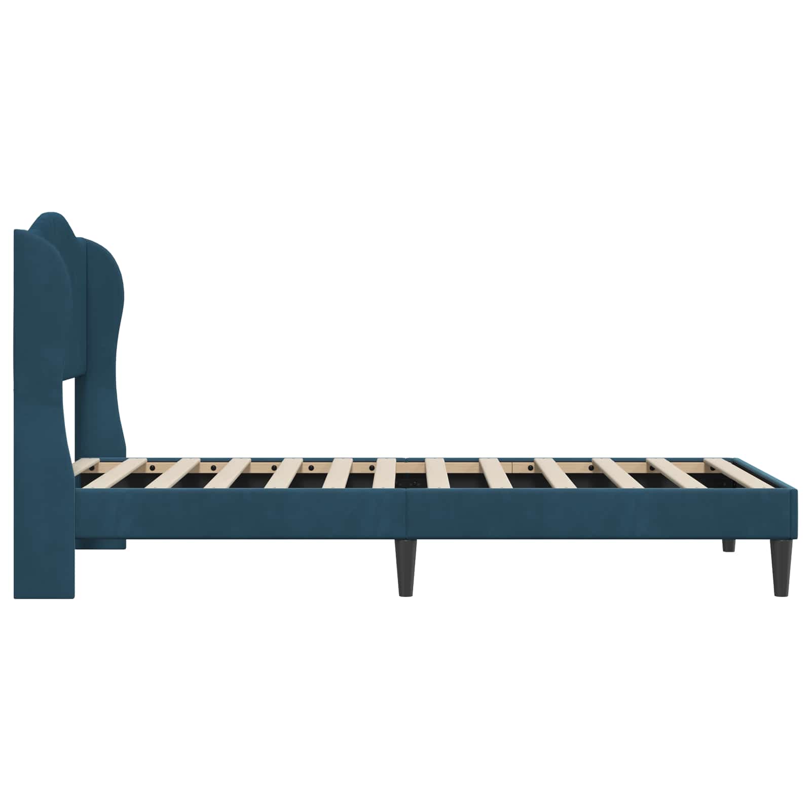 Struttura del letto con testiera Blu 90 x 200 cm Velluto | homemem39