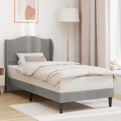 Struttura del letto Grigio Chiaro 100 x 200 cm Velluto | homemem39