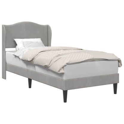Struttura del letto Grigio Chiaro 100 x 200 cm Velluto | homemem39