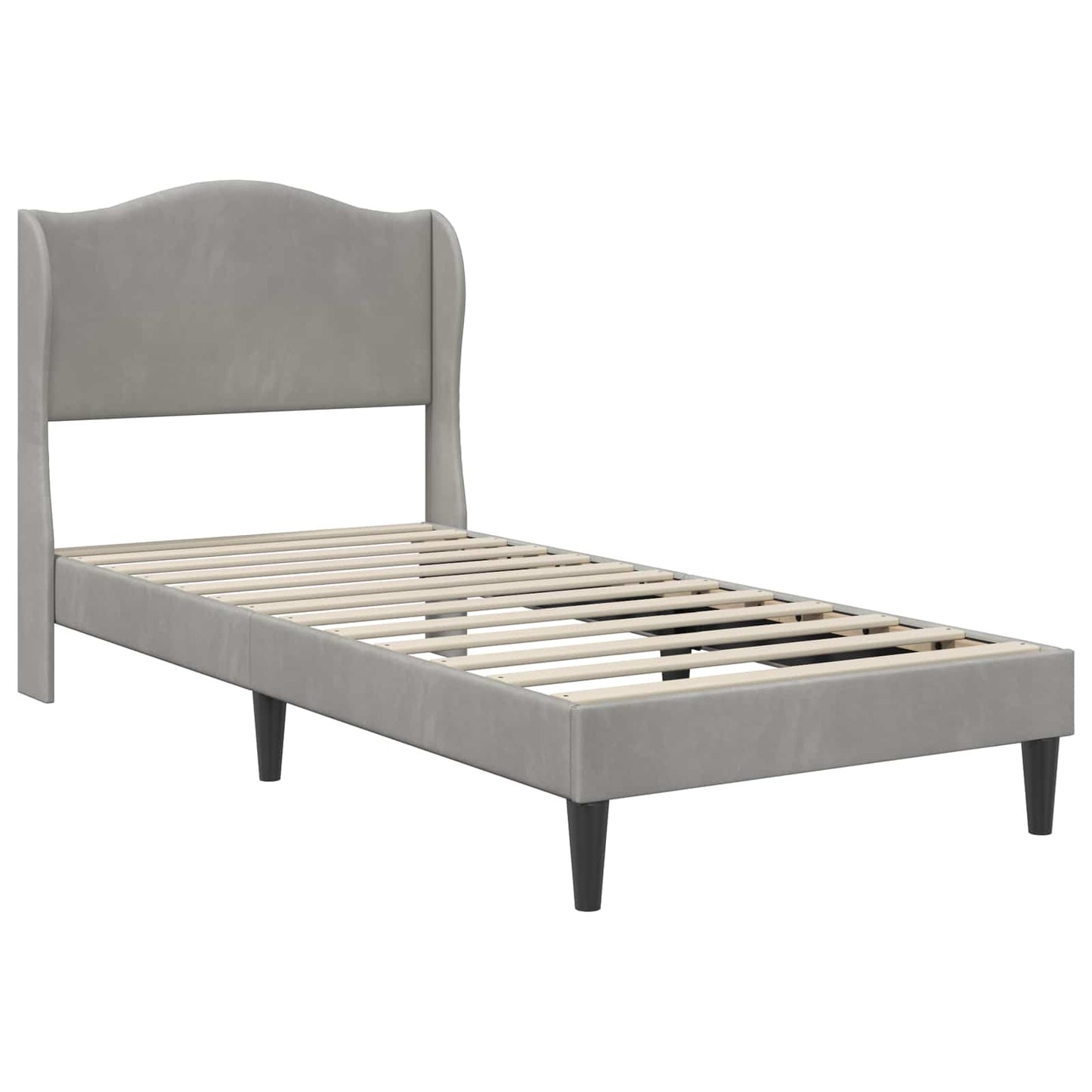 Struttura del letto Grigio Chiaro 100 x 200 cm Velluto | homemem39