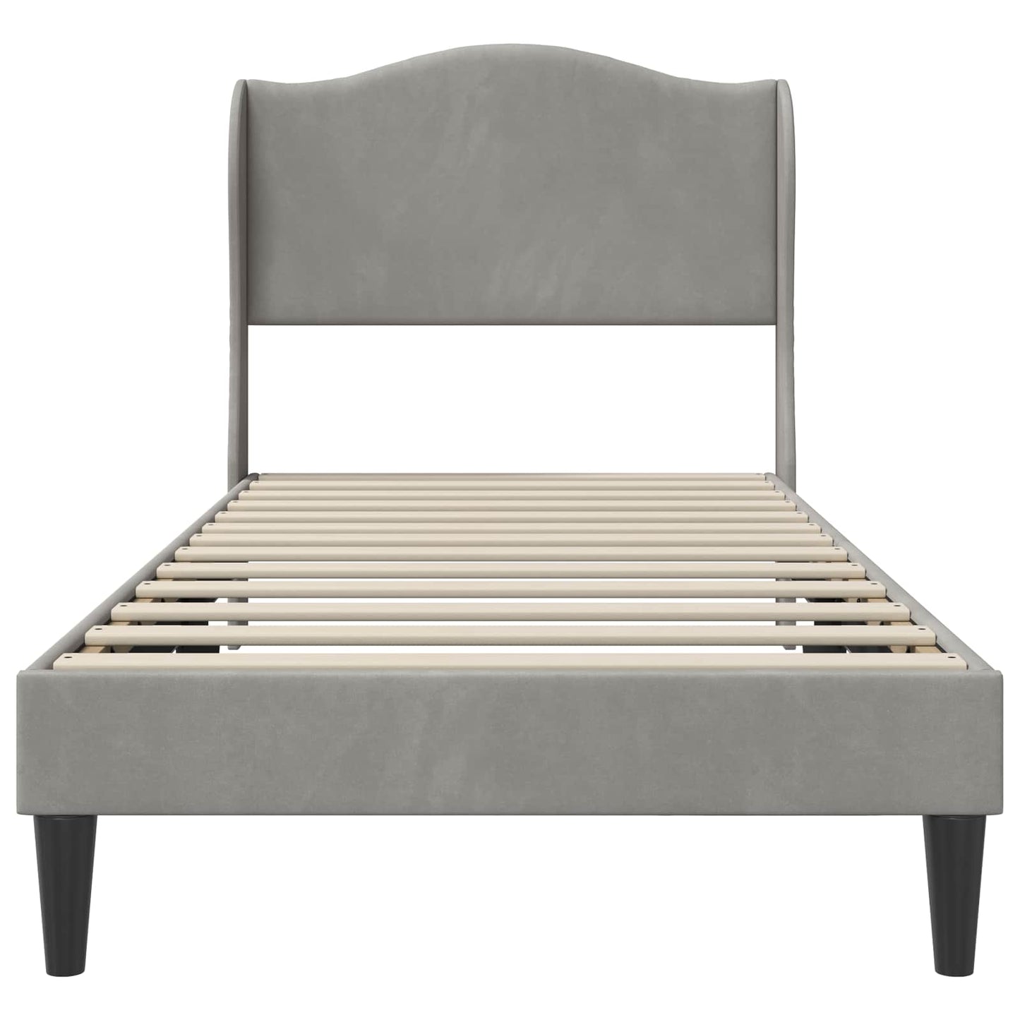 Struttura del letto Grigio Chiaro 100 x 200 cm Velluto | homemem39