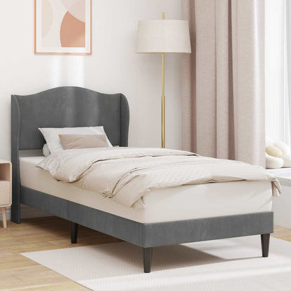 Struttura del letto Grigio Scuro 100 x 200 cm Velluto | homemem39