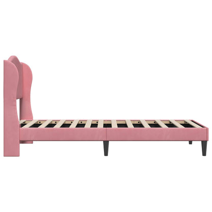 Struttura del letto con testiera Rosa 100 x 200 cm Velluto | homemem39