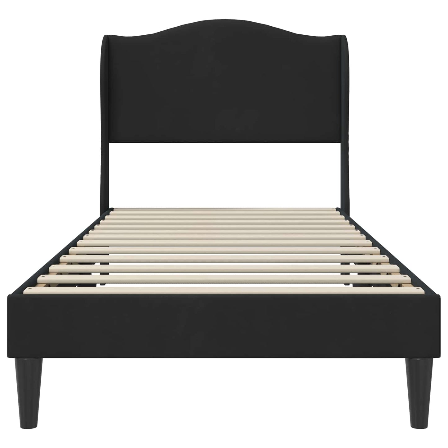 Struttura del letto con testiera Nero 100 x 200 cm Velluto | homemem39