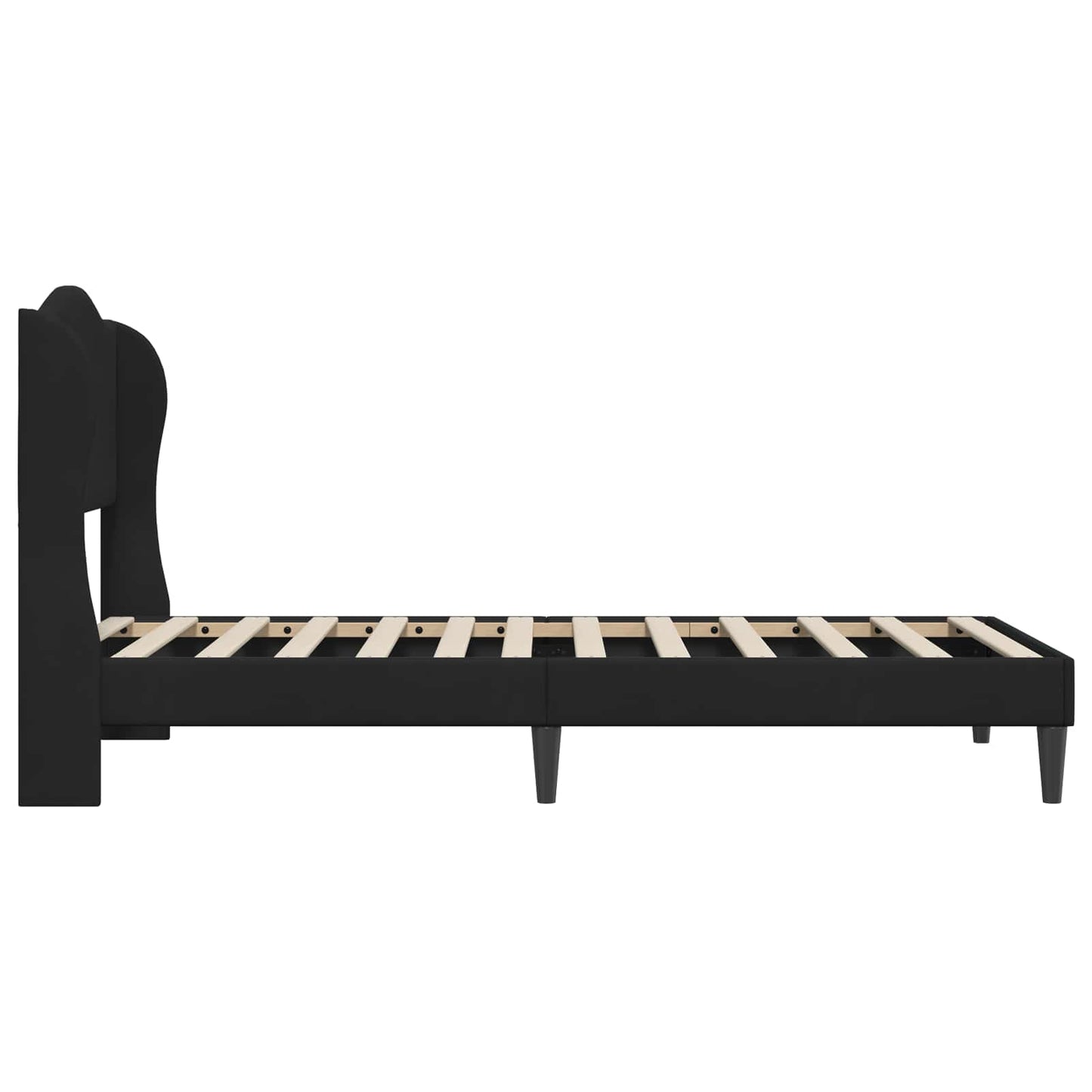 Struttura del letto con testiera Nero 100 x 200 cm Velluto | homemem39