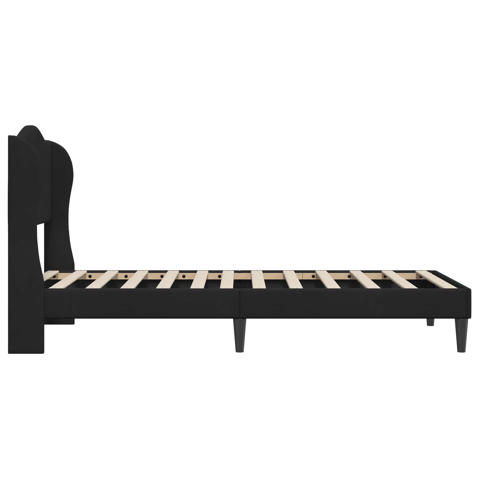 Struttura del letto con testiera Nero 100 x 200 cm Velluto | homemem39